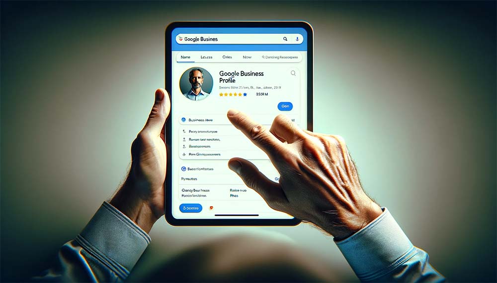 Image of ipad and Google Business Profile